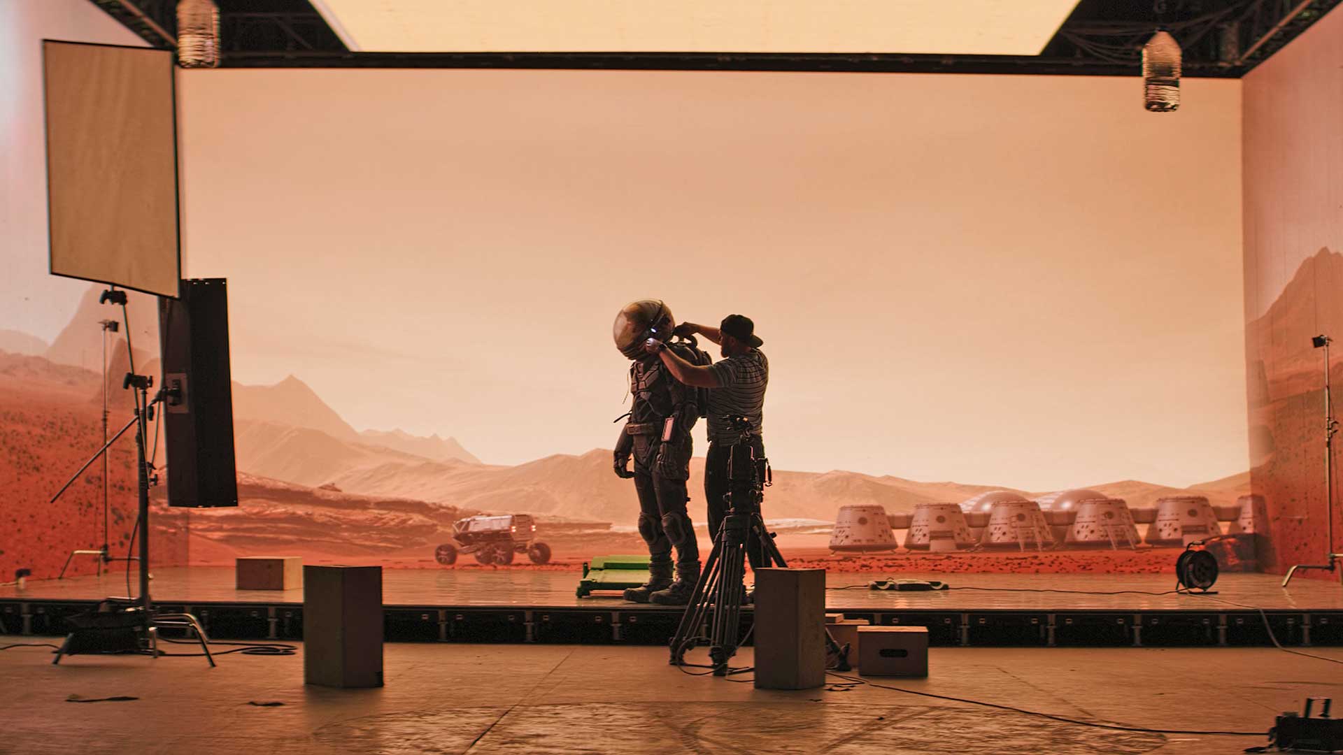 modern movie set